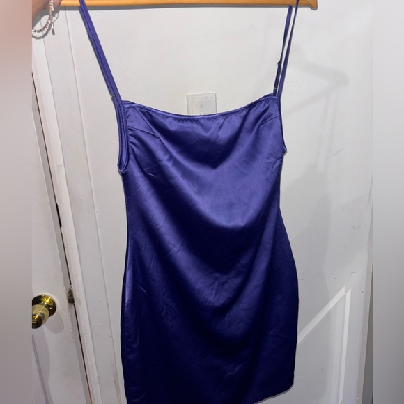 Purple silk dress - Picture 2 of 3
